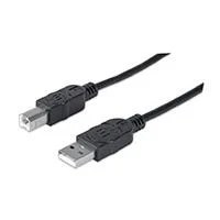 CABLE USB, MANHATTAN,306218, V2.0 A-B 0.9M, NEGRO