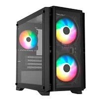 GABINETE GAMER BALAM RUSH  MINI TORRE  CARBONO CRYSTAL 4000C  MICRO-AT