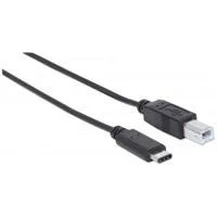 CABLE USB,MANHATTAN,354950,-C V2.0, C-B 2.0M NEGRO 480MBPS