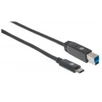 CABLE USB,MANHATTAN,354998,-C V3.1, C-B 2.0M NEGRO
