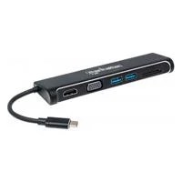 DOCKING,MANHATTAN,152631,4-1,USB-C A HDMI VGA 2 USB 3.1 LECTOR TARJETA