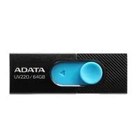 MEMORIA ADATA 64GB USB 2.0 UV220 RETRACTIL NEGRO-AZUL (AUV220-64G-RBKB