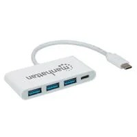HUB USB,MANHATTAN,163552,-C 3 PTOS A + 1 PTO C