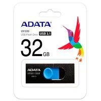 MEMORIA ADATA 32GB USB 3.2 UV320 RETRACTIL NEGRO-AZUL (AUV320-32G-RBKB