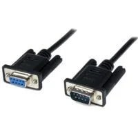 CABLE SERIAL DE 1M MODEM NULO NULL SERIAL DB9 HEMBRA A MACHO – NEGRO –