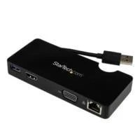 DOCKING STATION REPLICADOR DE PUERTOS USB 3.0 DE VIAJES CON HDMI O VGA