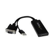 ADAPTADOR VGA A HDMI CON AUDIO Y ALIMENTACIN USB CONVERTIDOR VGA A HDM
