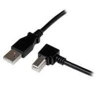 CABLE ADAPTADOR USB DE 1M PARA IMPRESORA ACODADO – 1X USB A MACHO – 1X