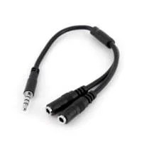 ADAPTADOR DIVISOR DE AUDIO MINI-JACK 3.5MM 4 PINES A CONECTORES SEPARA