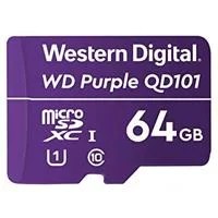 MEMORIA WD PURPLE SC QD101 MICRO SDXC 64GB VIDEOVIGILANCIA 24/7 CLASE