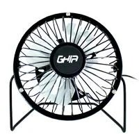 MINI VENTILADOR DE ESCRITORIO GHIA METALICO COLOR NEGRO ALIMENTACION U