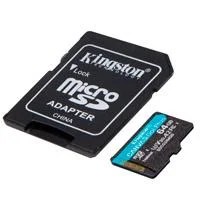 MEMORIA FLASH MICRO SD KINGSTON SDXC CANVAS GO PLUS 64GB 170R UHS-I U3
