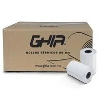 PAQUETE ROLLO PAPEL TERMICO GHIA CTG80N  80X70 MM /PARA IMPRESORAS DE