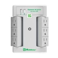 SUPRESOR DE PICOS KOBLENZ SS-2000-USB, 2000 JOULES, 6 CONTACTOS GIRATO