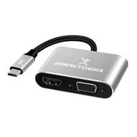 ADAPTADOR DE USB TIPO C A HDM1  VGA PERFECT CHOICE