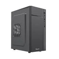 GABINETE QUARONI FRENTE ABS, NEGRO CON FRANJA TIPO FIBRA DE CARBONO, M