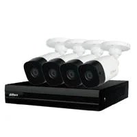 KIT DE 8 CANALES 2 MEGAPIXELES CON 4 CAMARAS WIZSENSE H.265 4 CAMARAS