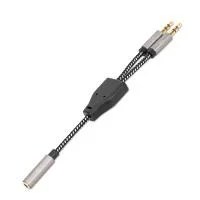 ADAPTADOR,MANHATTAN.356121, AUDIO 3.5MM 1 H A 2 M, 15CM, CABLE QUE DIV