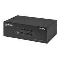 MUX KVM,MANHATTAN,153539, HMDI DOBLE MONITOR 4:1, 4K@30MHZ USB2.0 USB