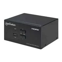 MUX KVM,MANHATTAN,153522, HDMI DOBLE MONITOR 2:1, 4K@30MHZ USB2.0 AUDI