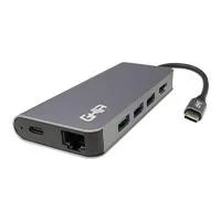 ADAPTADOR MULTIPUERTO  DOCKING STATION 8 EN 1 GHIA USB 3.1 DE TIPO C A