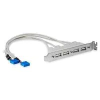BRACKET ADAPTADOR CABEZAL DE 4 PUERTOS USB 2.0 CON CONEXION A PLACA BA
