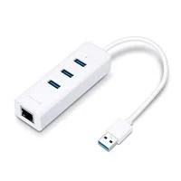 ADAPTADOR USB | TP-LINK | UE330 | 2 EN 1 CON HUB DE 3 PUERTOS USB 3.0