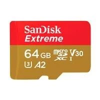 MEMORIA SANDISK MICRO SDXC 64GB EXTREME 170MB/S 4K CLASE 10 A2 V30 C/A