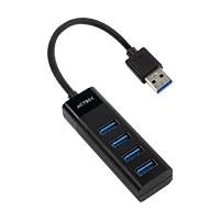 HUB ACTECK PORT X 3 DH425  USB A  4 PUERTOS USB 3.0  30 CM  NEGRO  AC-