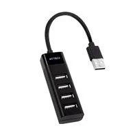 HUB ACTECK PORT X 2 DH420  USB A  4 PUERTOS USB 2.0  30 CM  NEGRO  AC-