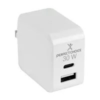 CARGADOR DE CORRIENTE 30W PERFECT CHOICE BLANCO