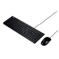 KIT ASUS U2000, TECLADO Y MOUSE ALAMBRICO USB, CABLE 1.5M, 105 TECLAS,