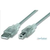 CABLE USB,MANHATTAN,340465,V2.0 A-B 4.5M, PLATA
