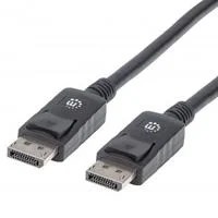 CABLE DISPLAYPORT,MANHATTAN,307116, V1.2 M-M 2.0M NEGRO 4K60HZ,BLINDAD