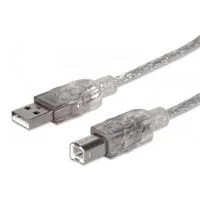 CABLE USB,MANHATTAN,345408, V2.0 A-B 5.0M PLATA