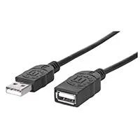 CABLE USB,MANHATTAN,338653, V2.0 EXT. TIPO A 1.8M NEGRO
