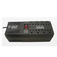REGULADOR VICA T-02 DE 1200VA/700W 8 CONTACTOS PROTECTOR DE LINEA TELE