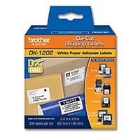 ETIQUETA PRECORTADA BROTHER DK1202 BLANCA 300 ETIQUETAS 62X100 MM COMP