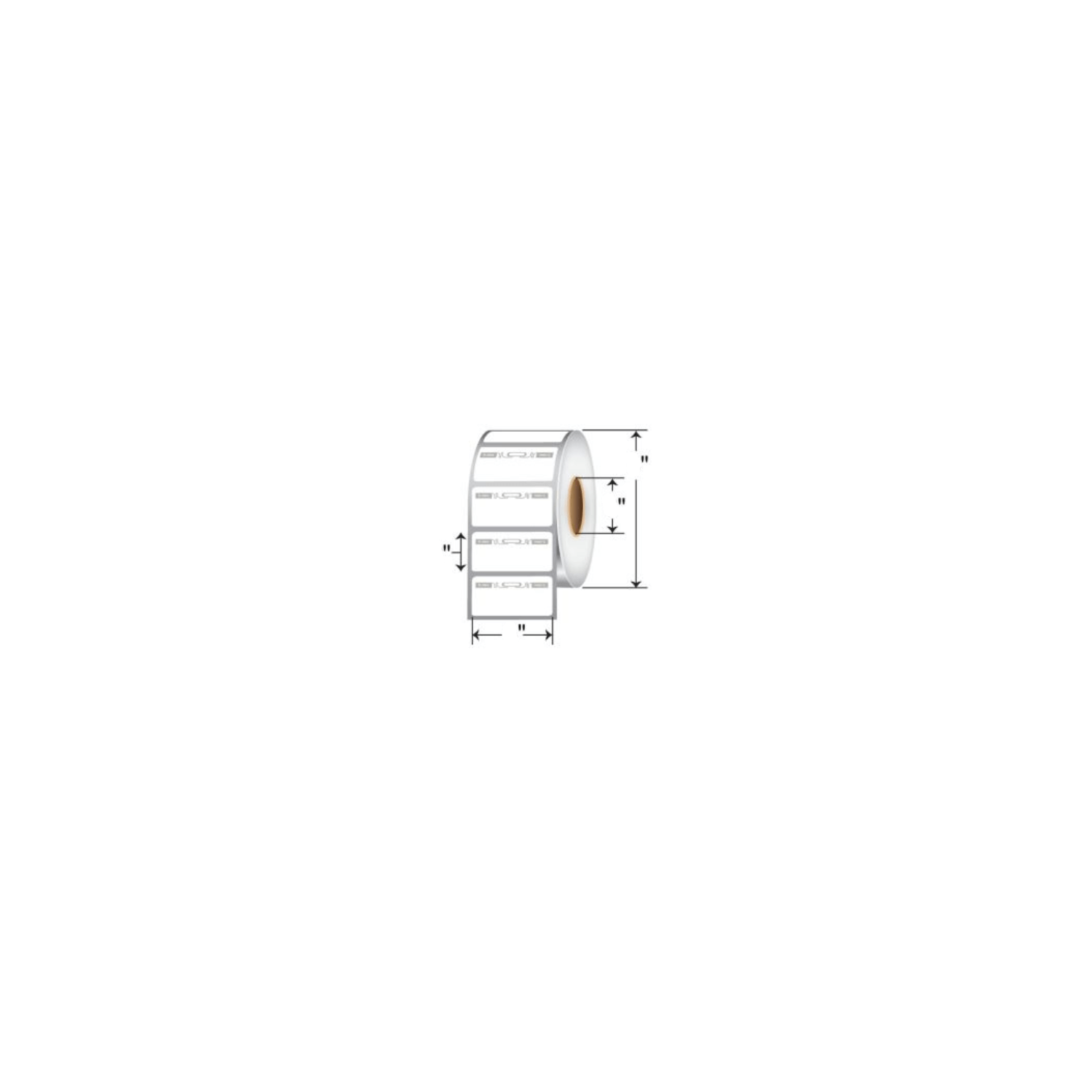 Rollo Etiqueta, Papel, 4x2in (101.6×50.8mm); DT, Z-Perform 2000D, Recu