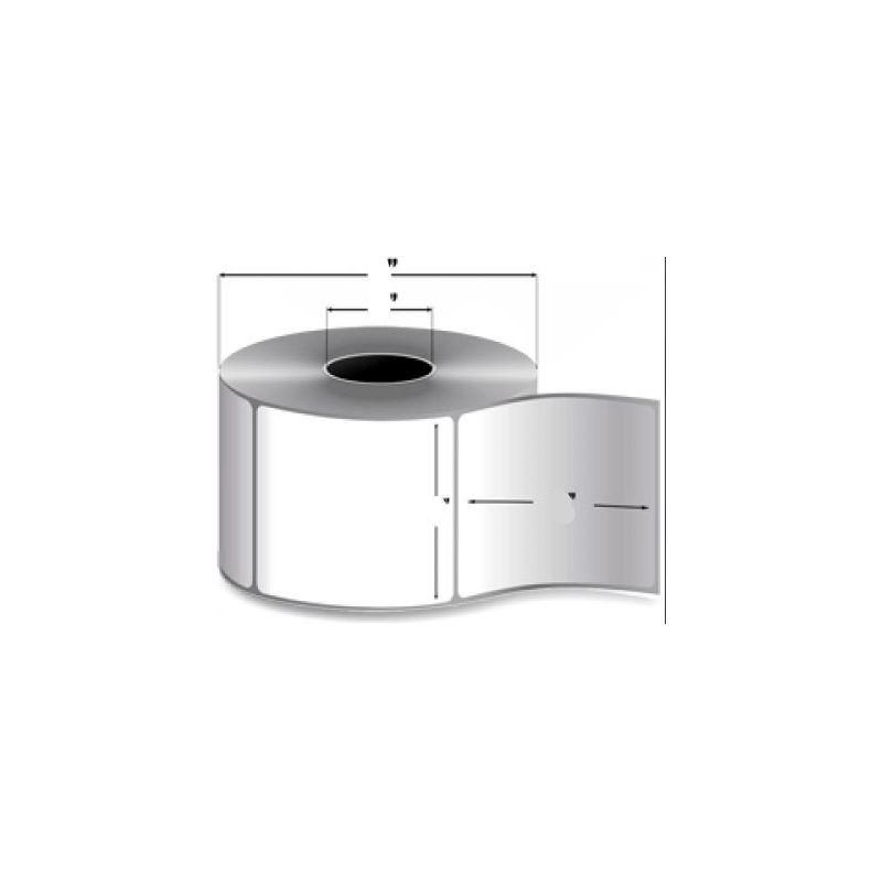 Rollo Etiqueta, Papel, 4x6in (101.6×152.4mm); DT, Z-Perform 1000D, Sin