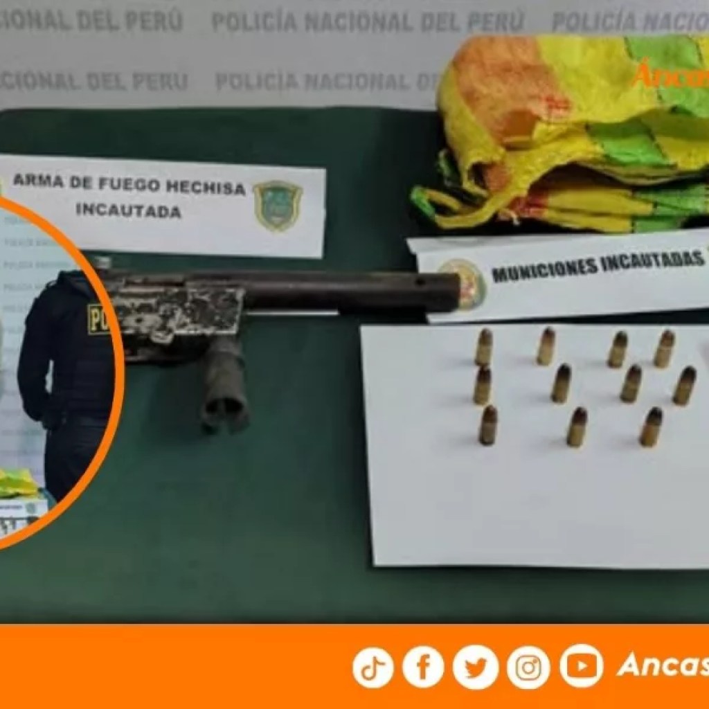 Áncash: sujeto cae con subfusil artesanal y cacerina lista para disparar en Santa Áncash: sujeto cae con subfusil artesanal y cacerina lista para disparar en Santa