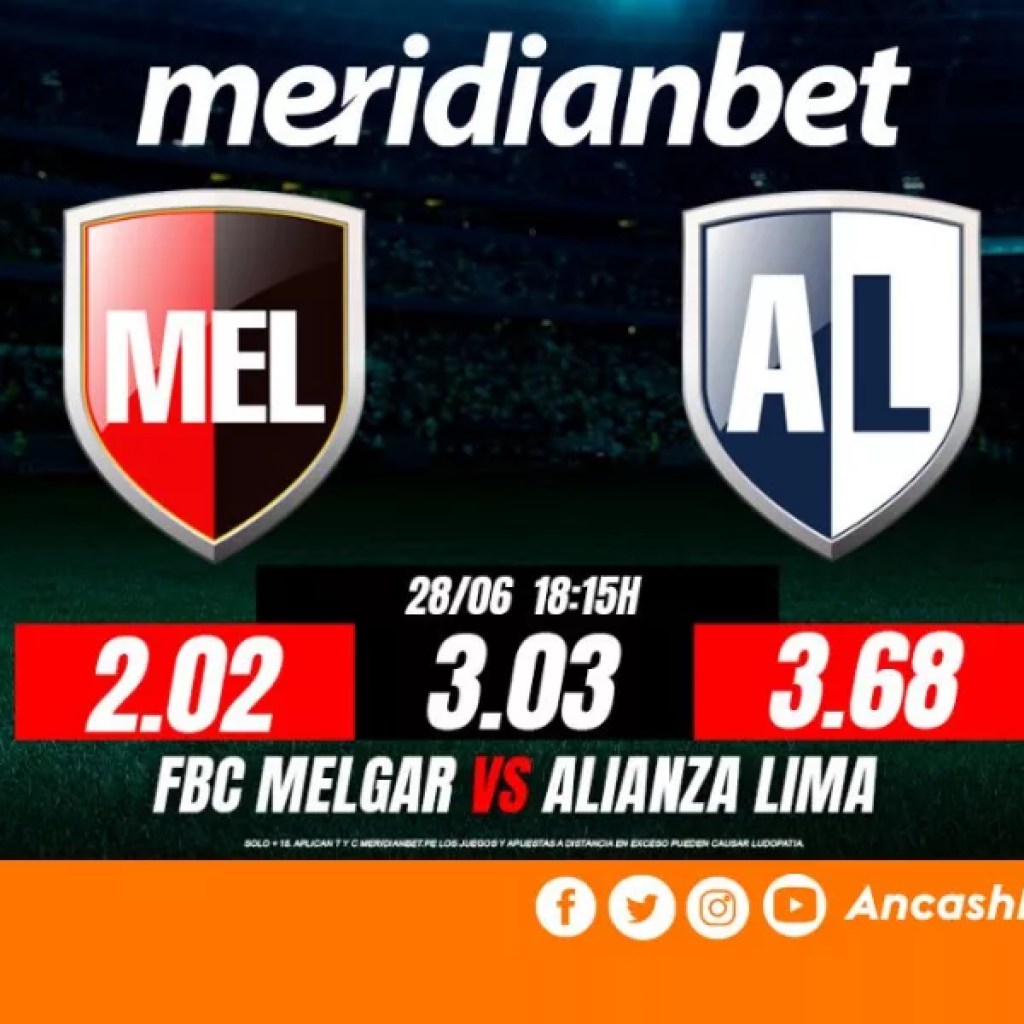 FBC Melgar vs Alianza Lima: ¡Haz tu primera recarga en Liga 1 y duplica hasta S/. 1,000 con Meridianbet! FBC Melgar vs Alianza Lima: ¡Haz tu primera recarga en Liga 1 y duplica hasta S/. 1,000 con Meridianbet!