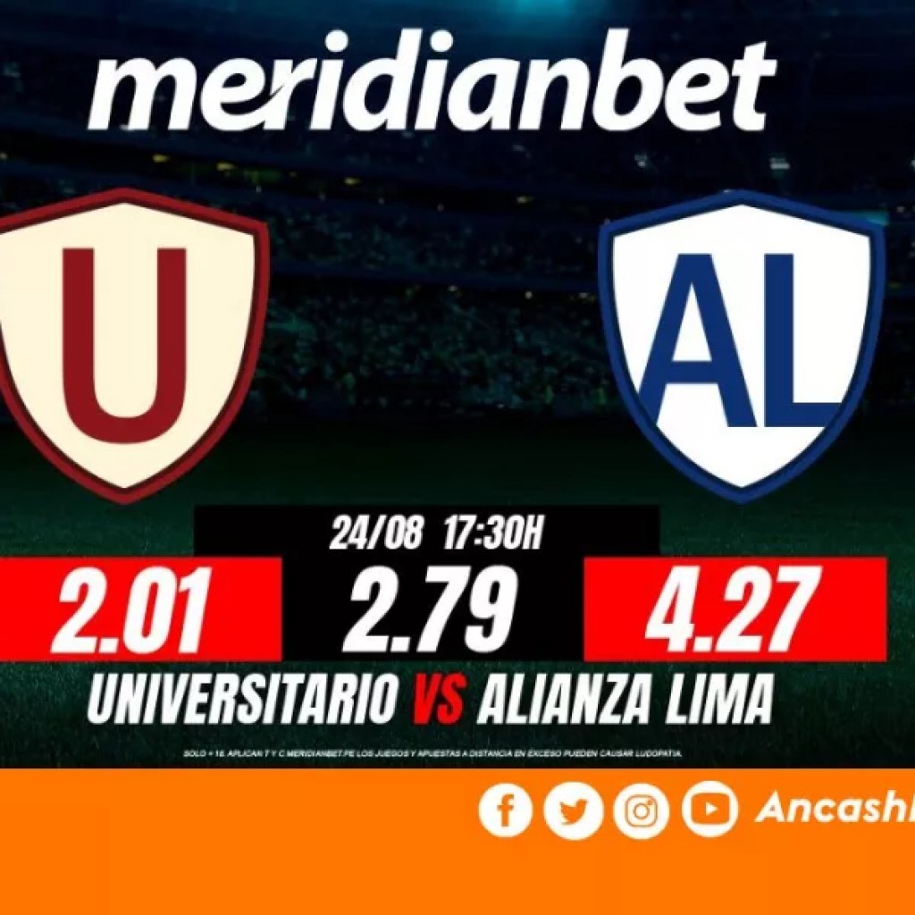 Universitario vs Alianza Lima: ¡Recarga con Mercado Pago, juega en el ‘clásico’ de la Liga 1 y ganarás S/. 1,000 en efectivo con Meridianbet! – Peru vision digital Universitario vs Alianza Lima: ¡Recarga con Mercado Pago, juega en el ‘clásico’ de la Liga 1 y ganarás S/. 1,000 en efectivo con Meridianbet! – Peru vision digital