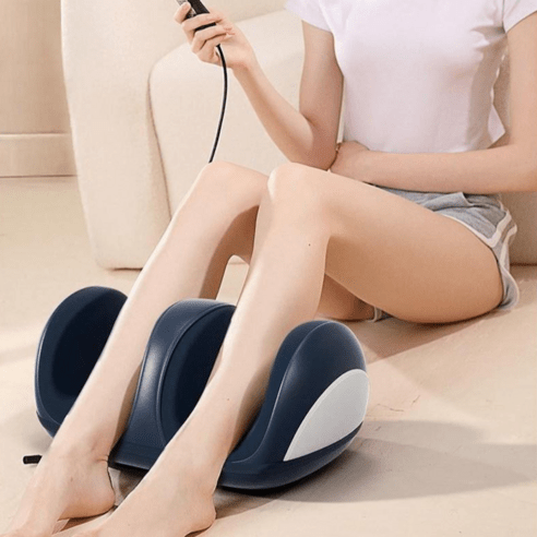 전자동 종아리 발마사지기 다리마사지기 안마기 발바닥 찜질, 블루