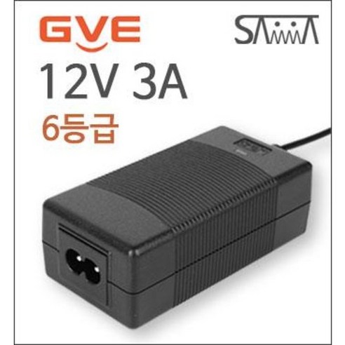12V 3A GVE 아답터 (6등급 국내 및 해외수출용) GM42-120300-D