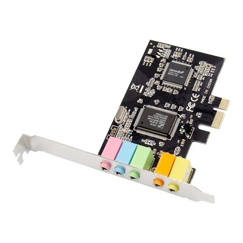 PCIe 사운드 카드 PCI-E X1 CMI8738 칩 32/64 비트 사운드 카드 스테레오 5.1 채널 데스크탑 PC 용 내장 사, 01 Black