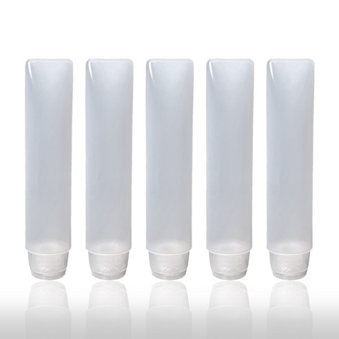 27리빙 여행용 소분 화장품 공병 말랑말랑 50ml, 불투명 화이트, 5개