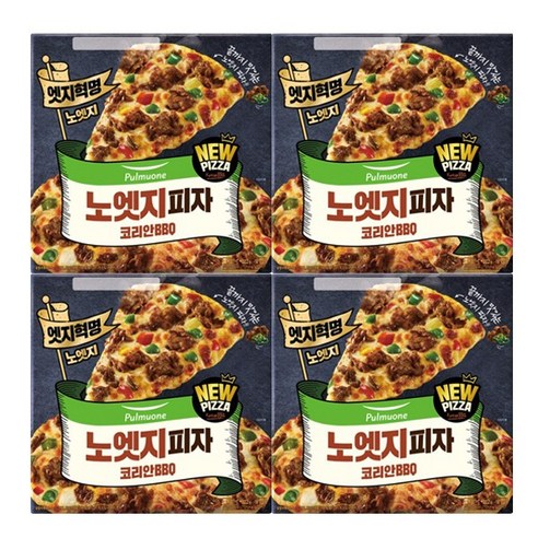 풀무원 노엣지피자 코리안 BBQ 4판, 322g, 10세트