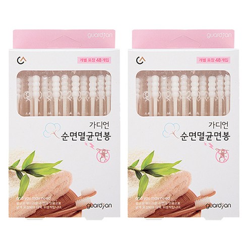 가디언 순면 멸균 면봉, 48개입, 8개