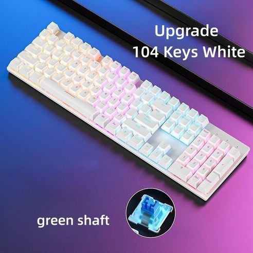 매크로 키보드 푸딩 RGB 반투명 유선 기계식 그린 작고, 없음, 없음, 4.Wht 87 Gr Shaft